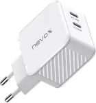 Nevox 45W DUAL - USB - C toiteadapter Power Delivery (PD) GaN, White uus versioon