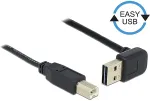 DELOCK Kabel EASY-USB 2.0 Typ-A Stecker gewinkelt oben / unten > USB 2.0 Typ-B Stecker 0.5 m