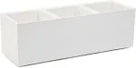 LAMELA FLOWERPOT PLASTIC KARO 90X30X30CM CREAM