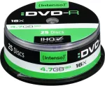 Toorikud Intenso 1x25 DVD-R 4,7GB 16x Speed, Cakebox