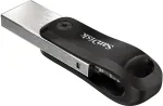 M&auml;lukaart Sandisk iXpand Go 256GB USB 3.0 / Apple Lightning USB stick Sort S&oslash;lv