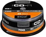 Toorikud Intenso CD-R 700MB 25pcs Cakebox "printable inkjet" 52