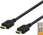 DELTACO High-Speed Premium HDMI kaabel, 3m, Ethernet, 4K UHD, must