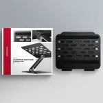 AXAGON STND-LQB stand for notebooks and tablets. Aluminum HQ stand for laptops size 10-17.3. Adjustable height and angle. Black.