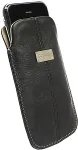 Krusell Kott Luna, L, Apple iPhone 4 / 4S, naturaalsest nahast, must,