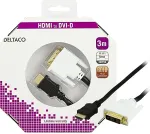 DELTACO Kaabel HDMI - DVI, must, 3.0m / HDMI-113-K