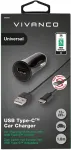 Vivanco autolaadija USB-C 3A 1m, must (38669)