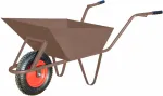 AWTOOLS WHEELBARROW CONSTRUCTION 85L/1.5mm BROWN+WHEEL COVER