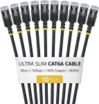 STARTECH - CABLES Startech 30CM ULTRA SLIM CAT6A 10 PACK .