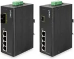 PLANET ISW-514PTF - Switch - 4 x 10/100 (PoE) + 1 x 100Base-FX - an DIN-Schiene montierbar, wandmontierbar - PoE - Gleichstrom (ISW-514PTF)