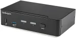 StarTech.com 2-Port DisplayPort KVM Switch - 4K 60Hz - TAA Compliant - KVM-/Audio-/USB-Switch - 2 x KVM/Audio/USB - Desktop