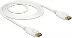 DELOCK Kabel DP 1.2 -> DP St/St 1.5m wei&szlig; 4K 60Hz