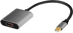 Logilink DisplayPort adapter, mDP/M to HDMI/F,4K/60Hz, alu, black/grey, 0.15 m