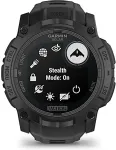 Garmin Instinct&reg; 3 Solar Tactical Edition 50mm Schwarz mit Silikon-Wechselarmband 26 mm Schwarz