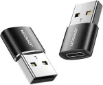 Joyroom adapter, isane USB 3.2 Gen 1 - emane Type-C - isane USB, 2 tk, Black (S-H152)