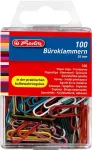 Herlitz kirjaklamber, 26 mm, 100 tk, v&auml;rvilised