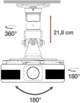 TECHly Universal Ceiling Bracket for Projector, White ICA-PM 100WH