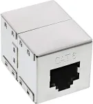 INLINE Cat.6 Adapter fully shielded metal 2x RJ45 female to female direct