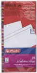 Herlitz Briefumschlag, DIN lang, ohne Fenster, wei&szlig; selbstklebend, 75 g-qm, holzfrei, mit grauem Innendruck (768853)