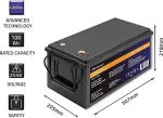QOLTEC Battery LiFePO4 25.6V 100Ah 2560Wh BMS