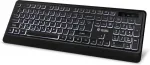 Klaviatuur YENKEE Keyboard Backlit quiet USB with low-profile keys