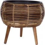 Home4you Lillepott WICKER 37x37xH35cm, helepruun