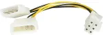 StarTech.com 15,20cm (6) LP4 TO 6 PIN PCIE ADAPTER StarTech.com 12cm LP4 Molex auf 6pin PCI Express Stromkabel - Molex / PCIe Grafikkarten Stromkabel (LP4PCIEXADAP)