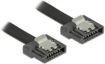 DeLOCK SATA 6 Gb/s Kabel 10 cm schwarz FLEXI
