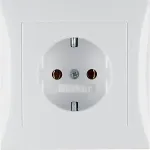Hager 47428989 socket-outlet Type F White