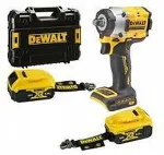 DEWALT . IMPACT WRENCH 1/2" 18V DCF921P2LRT 406Nm 2x5.0Ah TSTAK RING, WITHOUT CHARGER, LANYARD READY ...