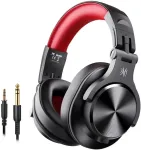 OneOdio Fusion A70 Wireless Headphones (Black and Red)
