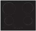 Pliidiplaat Candy Idea CH64CCB/4U2 Black Built-in 59 cm Ceramic hob 4 zone(s)
