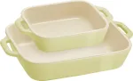 STAUB COOKING Zestaw 2 p&oacute;łmisk&oacute;w prostokątnych, jasnozielony