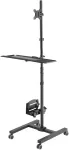 Maclean professional stand, mobile computer station on wheels, max 17"-32", max 20kg, MC-793