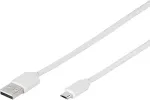 Vivanco kaabel USB - microUSB 1,0m, valge (35816)