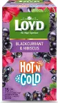 Loyd Puuvilja teejook HOT&COLD musts&otilde;stra-hibiskusemaitseline, 5x2g kahekambriline teekott &uuml;mbrikus