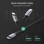 Ugreen Ladekabel USB-C zu USB-C 100W Braided schwarz 2m