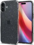 SPIGEN Kaitse&uuml;mbris Liquid Crystal Glitter, Apple iPhone 16, l&auml;bipaistev s&auml;delusega,