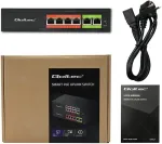 QOLTEC FAST Ethernet PoE SWITCH 4xRJ45 2XRJ45 Uplink 65