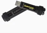M&auml;lukaart CORSAIR Flash Survivor Stealth - USB-Flash-Laufwerk - 64GB - USB3.0 - eloxiertes Aluminium (CMFSS3B-64GB)