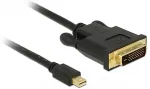 DELOCK - Videokabel - Single Link - Mini DisplayPort (M) bis DVI-D (M) - DisplayPort 1,1 - 2,0m - passiv, Daumenschrauben - Schwarz (83989)
