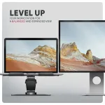 AXAGON STND-LRB Aluminum stand with 360 rotation for laptops 10-17.3. Adjustable height and angle. Black.