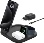Belkin International Ładowarka Belkin Belkin BOOST Charge 3in1 Qi2 15W magn.Charg.Stand bl. WIZ029vfBK