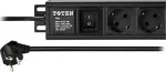 TOTEN Power strip 19 , 6 xCEE 7/4 jacks, 1xCEE 7/7 3m, black / 19-6PDU