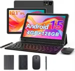 Tahvelarvuti Extralink Tablet CP31 4GB RAM+128GB Czarny | Tablet | Android 15, 2Mpx+8Mpx, 6000mAh, 1280x800px, klawiatura, mysz, rysik