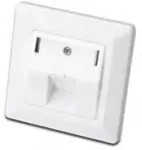Digitus | Wallplate for Keystone Modules, German type, middle plate 50x50 mm, frame 80x80 mm | DN-93811