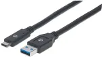 IC INTRACOM MANHATTAN USB 3.1 Gen1 Typ C-Kabel C-Stecker/A-Stecker 3m