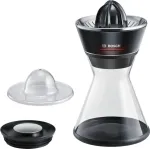 Mahlapress Bosch MCP72GPB citrus press Plastic, Stainless steel Black, Transparent