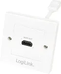 Logilink HDMI Adapter. wall socket. 1-port. white