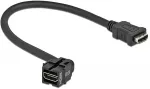 Delock Keystone Modul HDMI Buchse 250&deg; > HDMI Buchse mit Kabel schwarz
